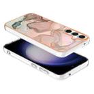 For Samsung Galaxy S24 FE 5G Electroplating Marble Dual-side IMD Phone Case(Rose Gold 015) - 3