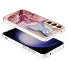For Samsung Galaxy S24 FE 5G Electroplating Marble Dual-side IMD Phone Case(Rose Red 014) - 3