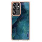 For Samsung Galaxy S25 Ultra 5G Electroplating Marble Dual-side IMD Phone Case(Green 017) - 2