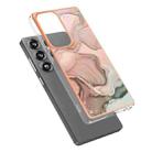 For Samsung Galaxy S25 Ultra 5G Electroplating Marble Dual-side IMD Phone Case(Rose Gold 015) - 3