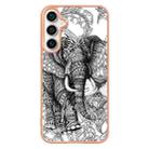 For Samsung Galaxy S24 FE 5G Electroplating Marble Dual-side IMD Phone Case(Totem Elephant) - 3
