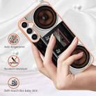 For Samsung Galaxy S24 FE 5G Electroplating Marble Dual-side IMD Phone Case(Retro Radio) - 2