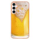 For Samsung Galaxy S24 FE 5G Electroplating Marble Dual-side IMD Phone Case(Draft Beer) - 3