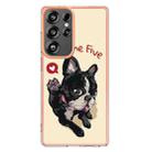 For Samsung Galaxy S25 Ultra 5G Electroplating Marble Dual-side IMD Phone Case(Lucky Dog) - 2