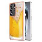 For Samsung Galaxy S25 Ultra 5G Electroplating Marble Dual-side IMD Phone Case(Draft Beer) - 1