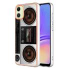 For Samsung Galaxy A06 4G Electroplating Marble Dual-side IMD Phone Case(Retro Radio) - 1