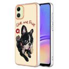For Samsung Galaxy A06 4G Electroplating Marble Dual-side IMD Phone Case(Lucky Dog) - 1
