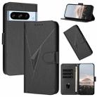 For Google Pixel 8 Pro Triangle Pattern Buckle Clasp Leather Phone Case(Black) - 1