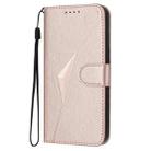 For Google Pixel 9a Triangle Pattern Buckle Clasp Leather Phone Case(Rose Gold) - 2