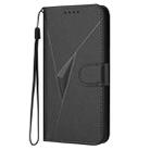 For iPhone 16 Pro Max Triangle Pattern Buckle Clasp Leather Phone Case(Black) - 2