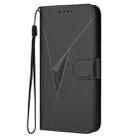 For iPhone 15 Pro Max Triangle Pattern Buckle Clasp Leather Phone Case(Black) - 2