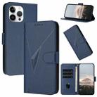 For iPhone 13 Pro Max Triangle Pattern Buckle Clasp Leather Phone Case(Royal Blue) - 1