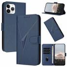 For iPhone 11 Pro Triangle Pattern Buckle Clasp Leather Phone Case(Royal Blue) - 1