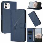 For iPhone 11 Triangle Pattern Buckle Clasp Leather Phone Case(Royal Blue) - 1