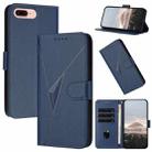 For iPhone 7 Plus / 8 Plus Triangle Pattern Buckle Clasp Leather Phone Case(Royal Blue) - 1