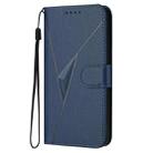 For iPhone XS Max Triangle Pattern Buckle Clasp Leather Phone Case(Royal Blue) - 2