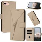 For iPhone SE 2024 Triangle Pattern Buckle Clasp Leather Phone Case(Gold) - 1