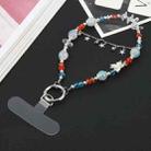 Star Alloy Beaded Bracelet Anti-Lost Phone Short Lanyard(Blue) - 1