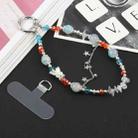 Star Alloy Beaded Bracelet Anti-Lost Phone Short Lanyard(Blue) - 2