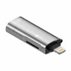 2 in 1 8 Pin to USB and TF Card Reader Adapter(Grey) - 1