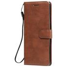 For LG G9 Solid Color Horizontal Flip Protective Leather Case with Holder & Card Slots & Wallet & Photo Frame & Lanyard(Brown) - 2