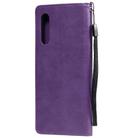 For LG G9 Solid Color Horizontal Flip Protective Leather Case with Holder & Card Slots & Wallet & Photo Frame & Lanyard(Purple) - 2