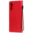 For LG G9 Solid Color Horizontal Flip Protective Leather Case with Holder & Card Slots & Wallet & Photo Frame & Lanyard(Red) - 2