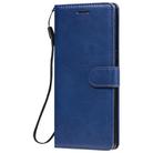 For LG G9 Solid Color Horizontal Flip Protective Leather Case with Holder & Card Slots & Wallet & Photo Frame & Lanyard(Blue) - 2