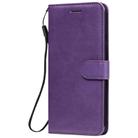 For LG K41S / K51S Solid Color Horizontal Flip Protective Leather Case with Holder & Card Slots & Wallet & Photo Frame & Lanyard(Purple) - 2