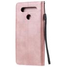 For LG K41S / K51S Solid Color Horizontal Flip Protective Leather Case with Holder & Card Slots & Wallet & Photo Frame & Lanyard(Rose Gold) - 3