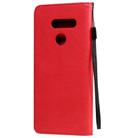 For LG K50S Solid Color Horizontal Flip Protective Leather Case with Holder & Card Slots & Wallet & Photo Frame & Lanyard(Red) - 3