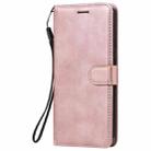 For LG K50S Solid Color Horizontal Flip Protective Leather Case with Holder & Card Slots & Wallet & Photo Frame & Lanyard(Rose Gold) - 2