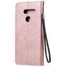 For LG K50S Solid Color Horizontal Flip Protective Leather Case with Holder & Card Slots & Wallet & Photo Frame & Lanyard(Rose Gold) - 3