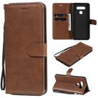 For LG K51 Solid Color Horizontal Flip Protective Leather Case with Holder & Card Slots & Wallet & Photo Frame & Lanyard(Brown) - 1