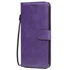 For LG K51 Solid Color Horizontal Flip Protective Leather Case with Holder & Card Slots & Wallet & Photo Frame & Lanyard(Purple) - 2