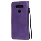 For LG K51 Solid Color Horizontal Flip Protective Leather Case with Holder & Card Slots & Wallet & Photo Frame & Lanyard(Purple) - 3