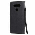 For LG K51 Solid Color Horizontal Flip Protective Leather Case with Holder & Card Slots & Wallet & Photo Frame & Lanyard(Black) - 3