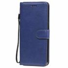 For LG K51 Solid Color Horizontal Flip Protective Leather Case with Holder & Card Slots & Wallet & Photo Frame & Lanyard(Blue) - 2