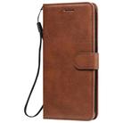For LG K61 Solid Color Horizontal Flip Protective Leather Case with Holder & Card Slots & Wallet & Photo Frame & Lanyard(Brown) - 1