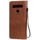 For LG K61 Solid Color Horizontal Flip Protective Leather Case with Holder & Card Slots & Wallet & Photo Frame & Lanyard(Brown) - 2