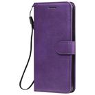 For LG K61 Solid Color Horizontal Flip Protective Leather Case with Holder & Card Slots & Wallet & Photo Frame & Lanyard(Purple) - 2