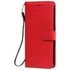 For LG K61 Solid Color Horizontal Flip Protective Leather Case with Holder & Card Slots & Wallet & Photo Frame & Lanyard(Red) - 2