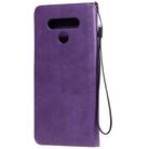 For LG Stylo 6 Solid Color Horizontal Flip Protective Leather Case with Holder & Card Slots & Wallet & Photo Frame & Lanyard(Purple) - 2