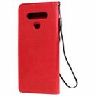 For LG Stylo 6 Solid Color Horizontal Flip Protective Leather Case with Holder & Card Slots & Wallet & Photo Frame & Lanyard(Red) - 3