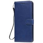 For Motorola Moto E6s (2020) Solid Color Horizontal Flip Protective Leather Case with Holder & Card Slots & Wallet & Photo Frame & Lanyard(Blue) - 2