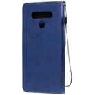 For Motorola Moto E6s (2020) Solid Color Horizontal Flip Protective Leather Case with Holder & Card Slots & Wallet & Photo Frame & Lanyard(Blue) - 3