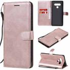 For Motorola Moto E6s (2020) Solid Color Horizontal Flip Protective Leather Case with Holder & Card Slots & Wallet & Photo Frame & Lanyard(Rose Gold) - 1