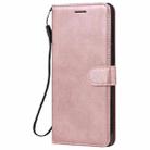 For Motorola Moto E6s (2020) Solid Color Horizontal Flip Protective Leather Case with Holder & Card Slots & Wallet & Photo Frame & Lanyard(Rose Gold) - 2