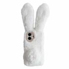 For iPhone 16 Plus Cute Plush Rabbit TPU Phone Case(White) - 1