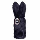 For iPhone 16 Cute Plush Rabbit TPU Phone Case(Black) - 1